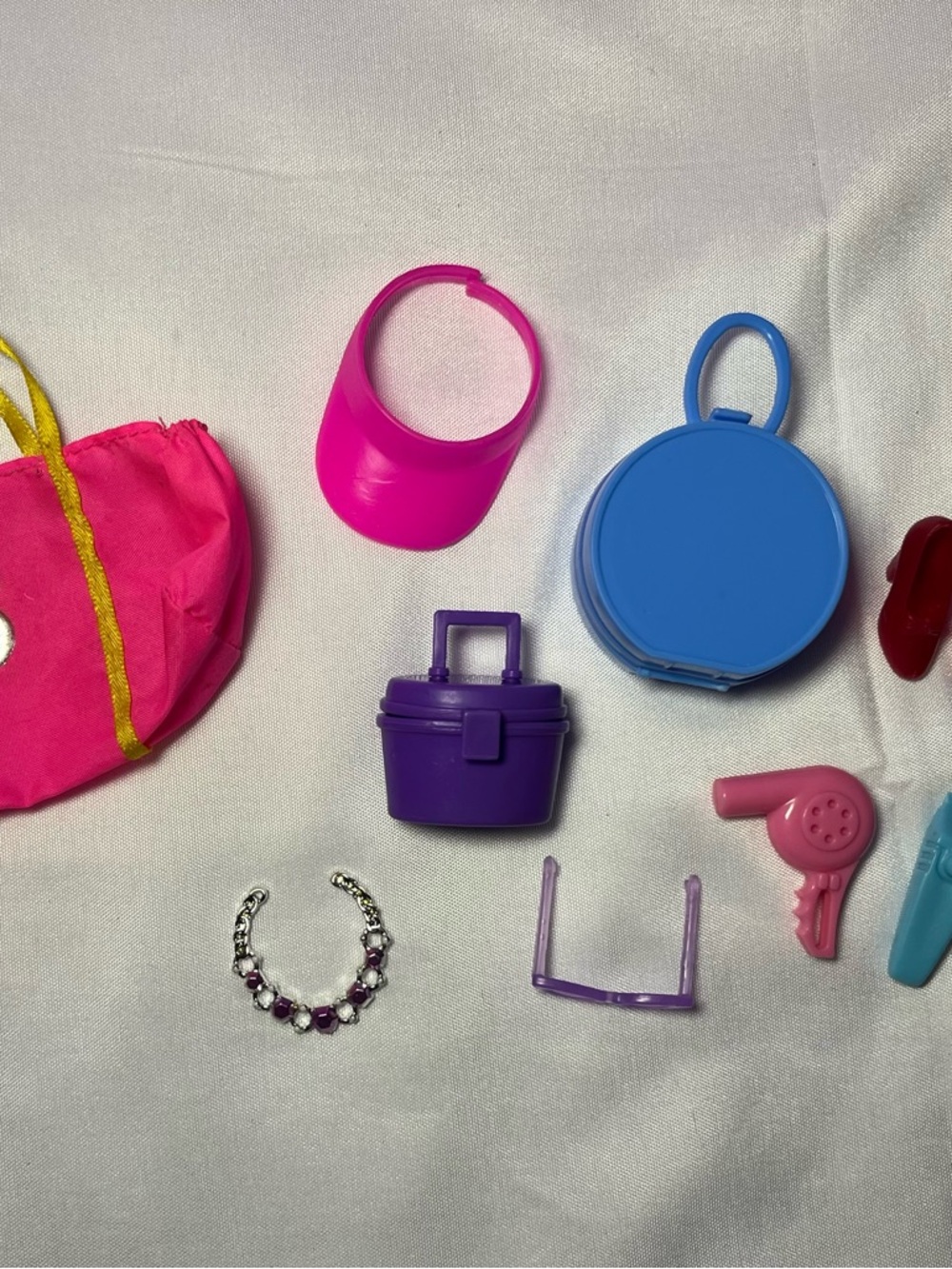 Vintage‎ Barbie Accessories Lot Shoes Bags Jewelry Gym Duffel 12pc